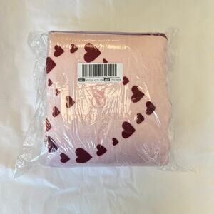 Victoria's Secret Pink Red Heart Sherpa Throw Blanket Valentine's 50x60